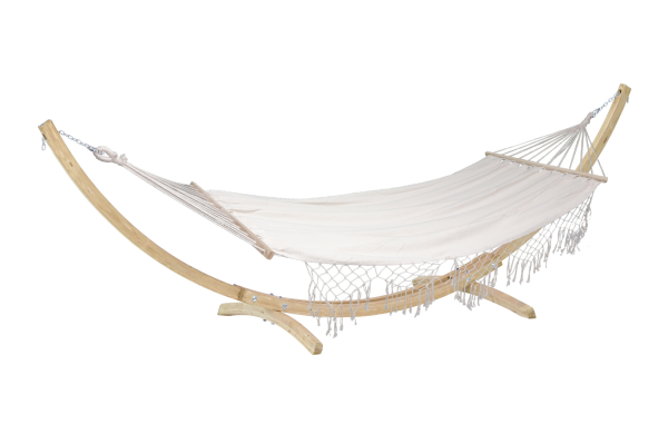 Set natura Macramé - Hängematte Tonga natura + Gestell Kronos